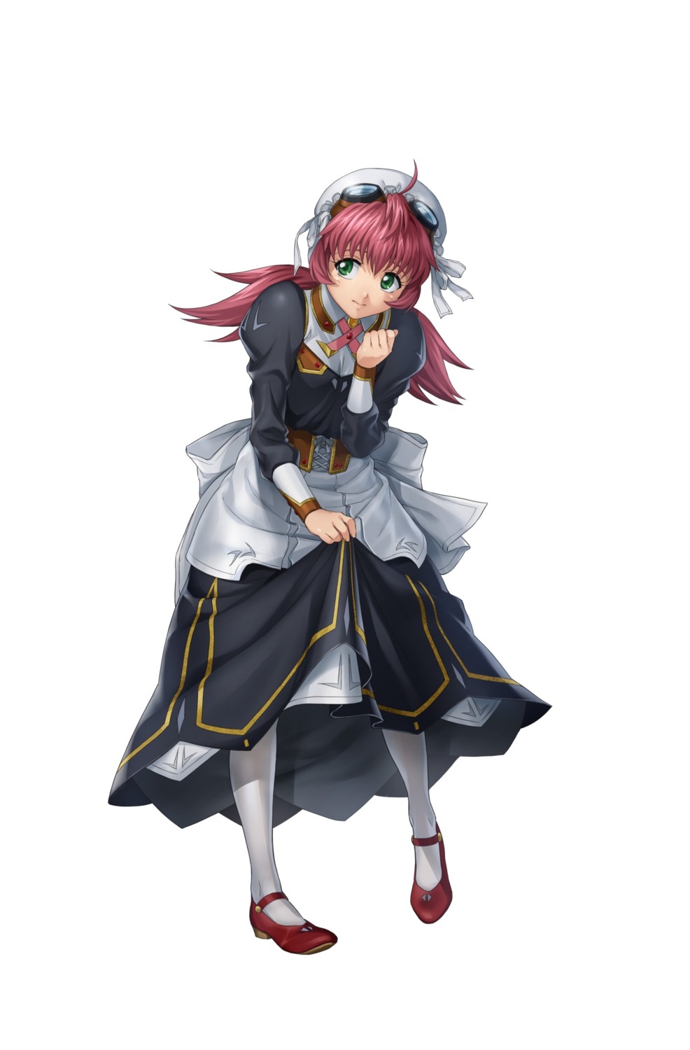 heels, maid, skirt_lift, super_robot_wars, super_robot_wars_og, tagme