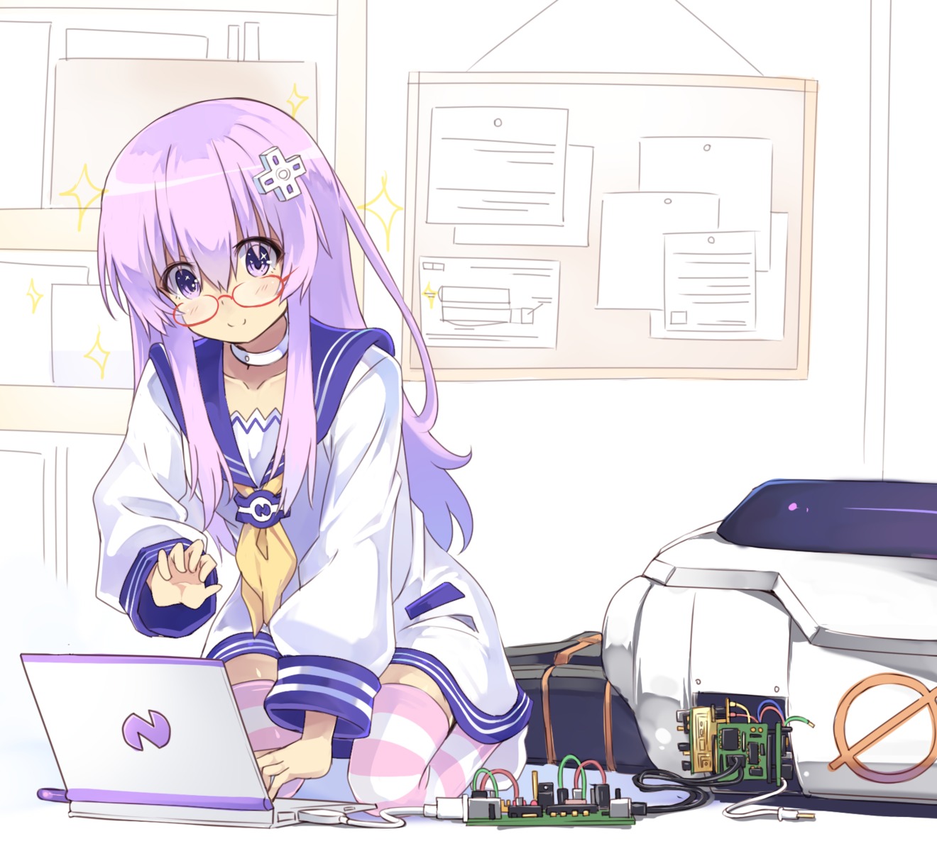 choujigen_game_neptune, megane, nepgear, normaland, thighhighs