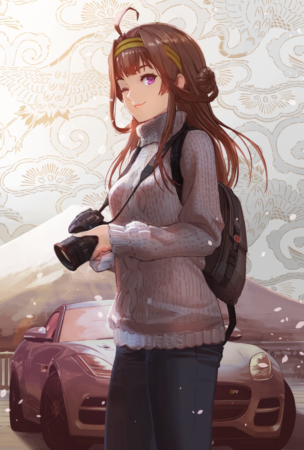 kantai_collection, kongou_(kancolle), sweater, tantaka