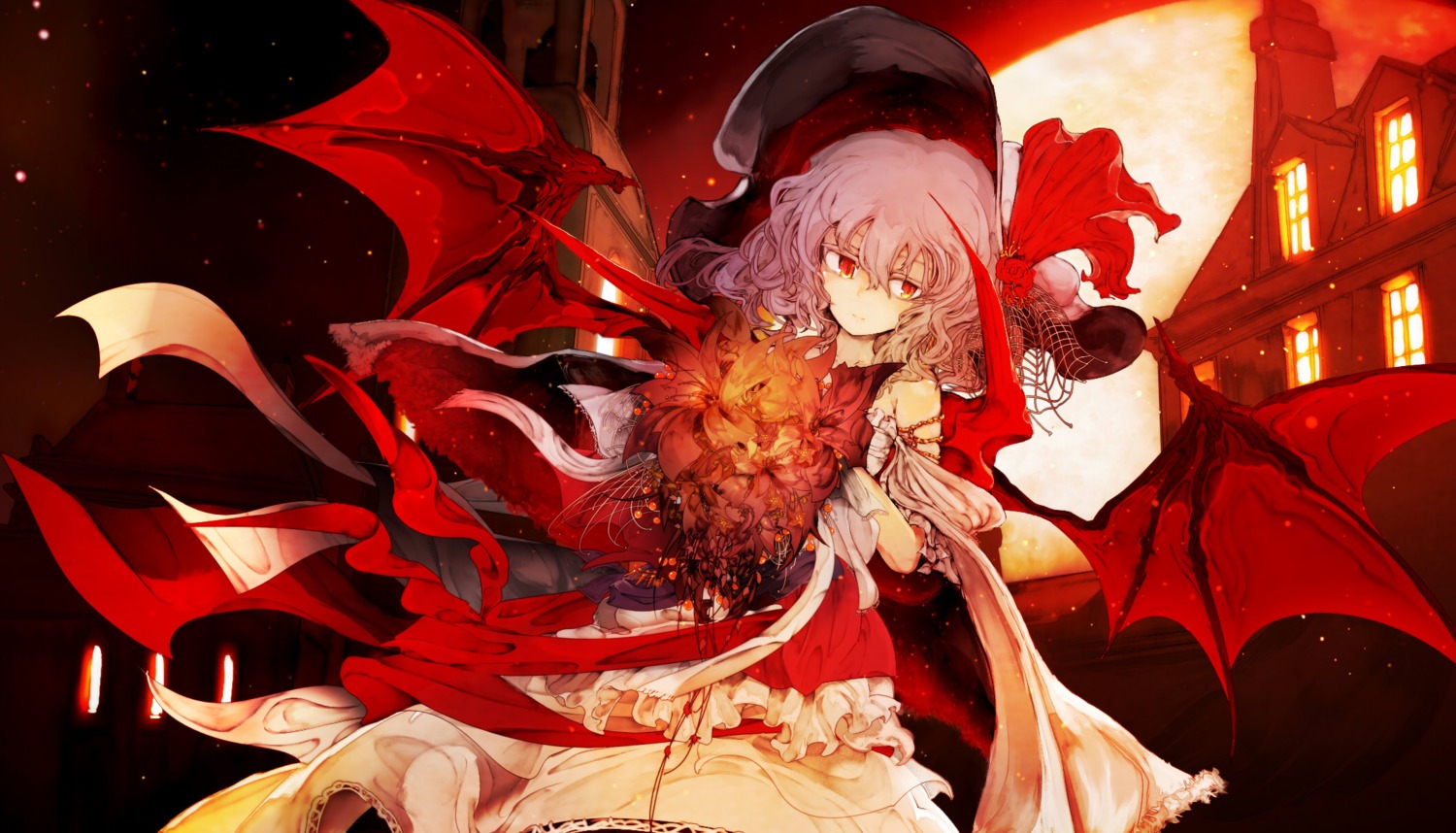 remilia_scarlet, touhou, wings, yoshioka_yoshiko