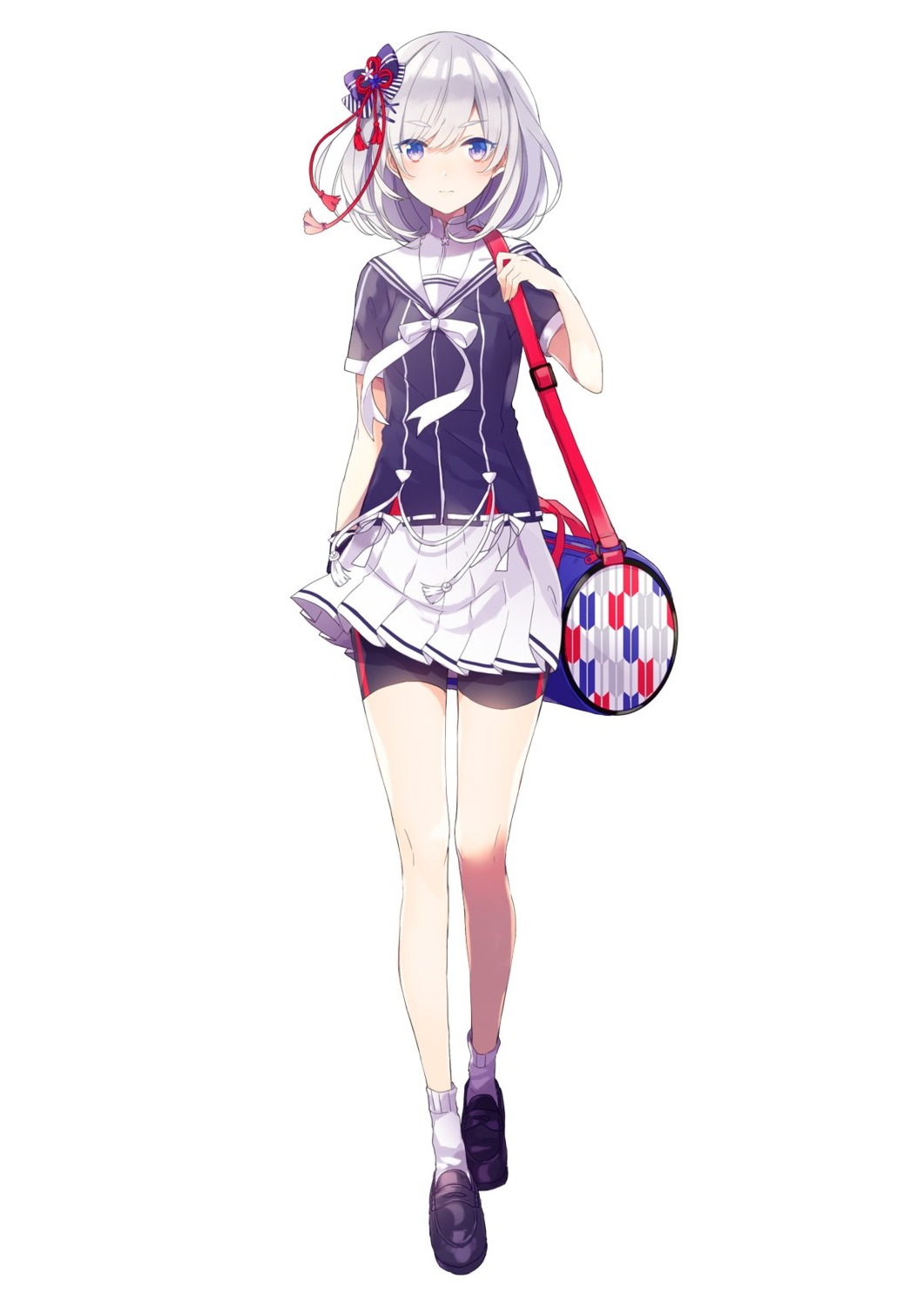 bike_shorts, nibukawa_manami, onsen_musume, saine, seifuku