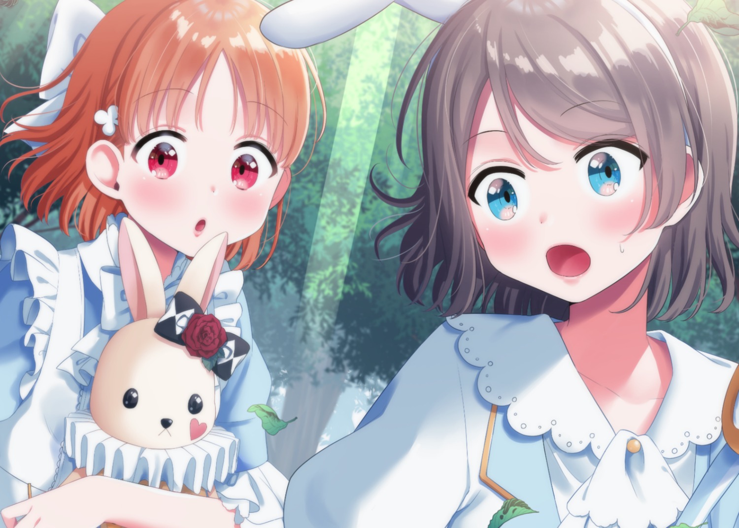 animal_ears, bunny_ears, hina_(hinalovesugita), love_live!_(series), love_live!_sunshine!!, takami_chika, watanabe_you