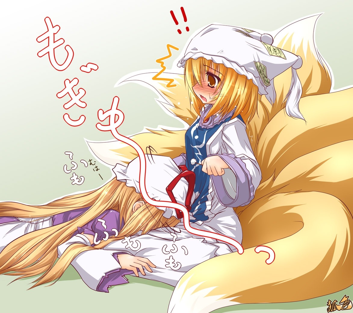 kazami_karasu, kitsune, touhou, yakumo_ran, yakumo_yukari