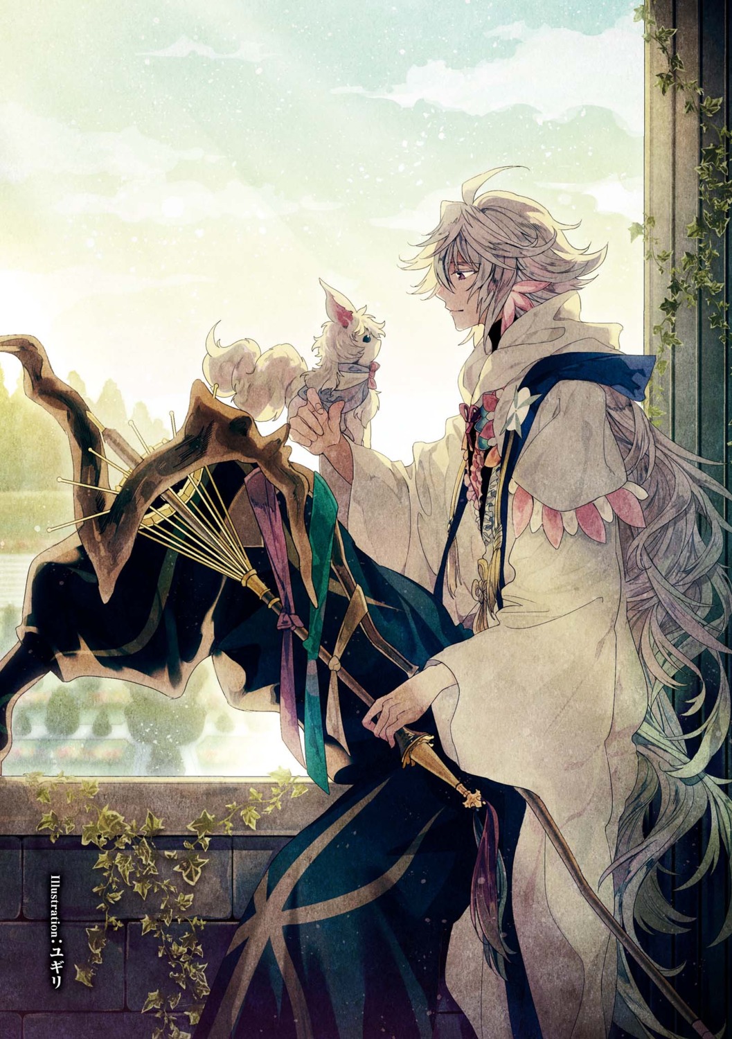 cath_palug_(fate), fate/grand_order, male, merlin_(fate/stay_night), yugiri