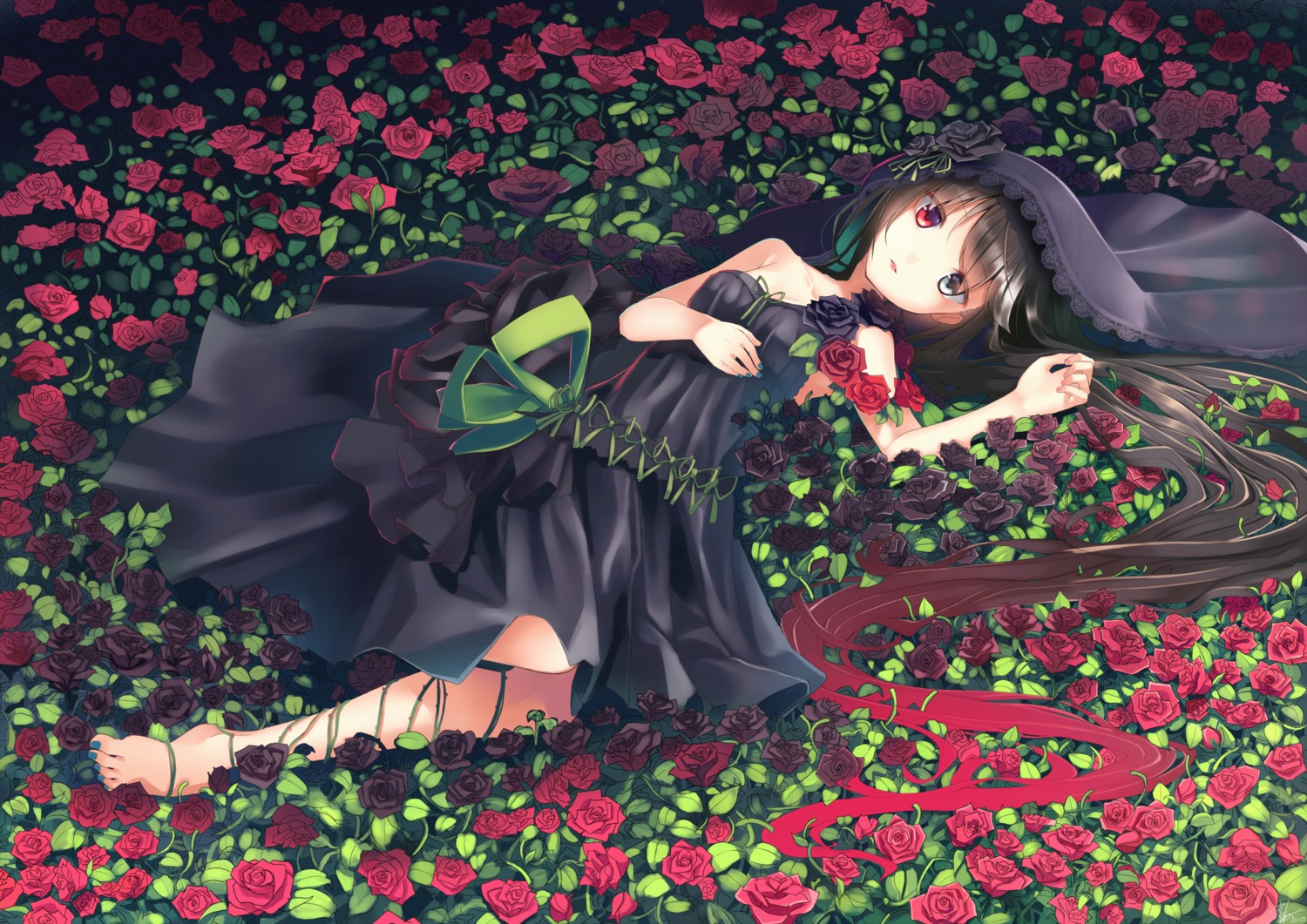 dress, heterochromia, makadamixa