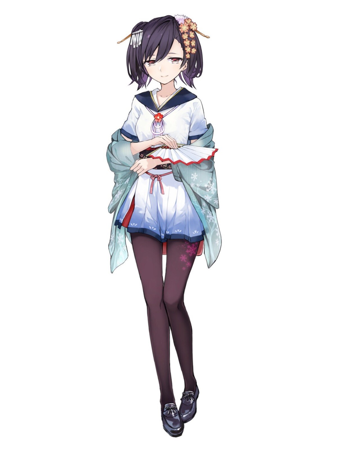echigoyuzawa_kasumi, japanese_clothes, ochau, onsen_musume, pantyhose, seifuku