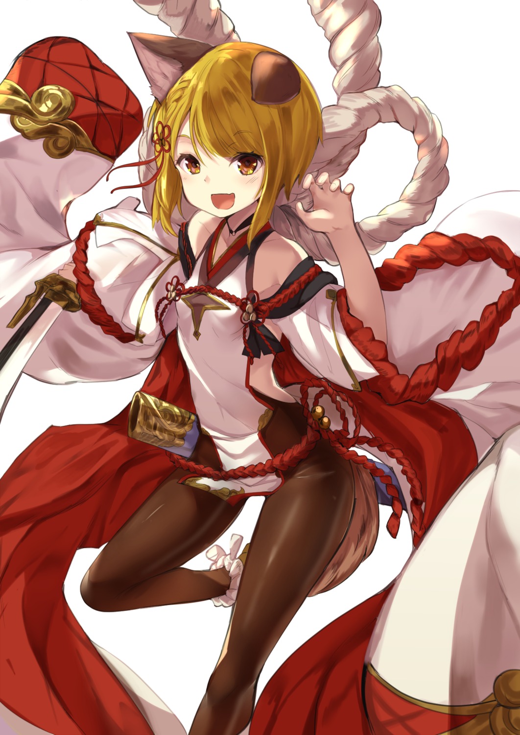 animal_ears, granblue_fantasy, haik, inumimi, pantyhose, sword, tail, vajra_(granblue_fantasy)
