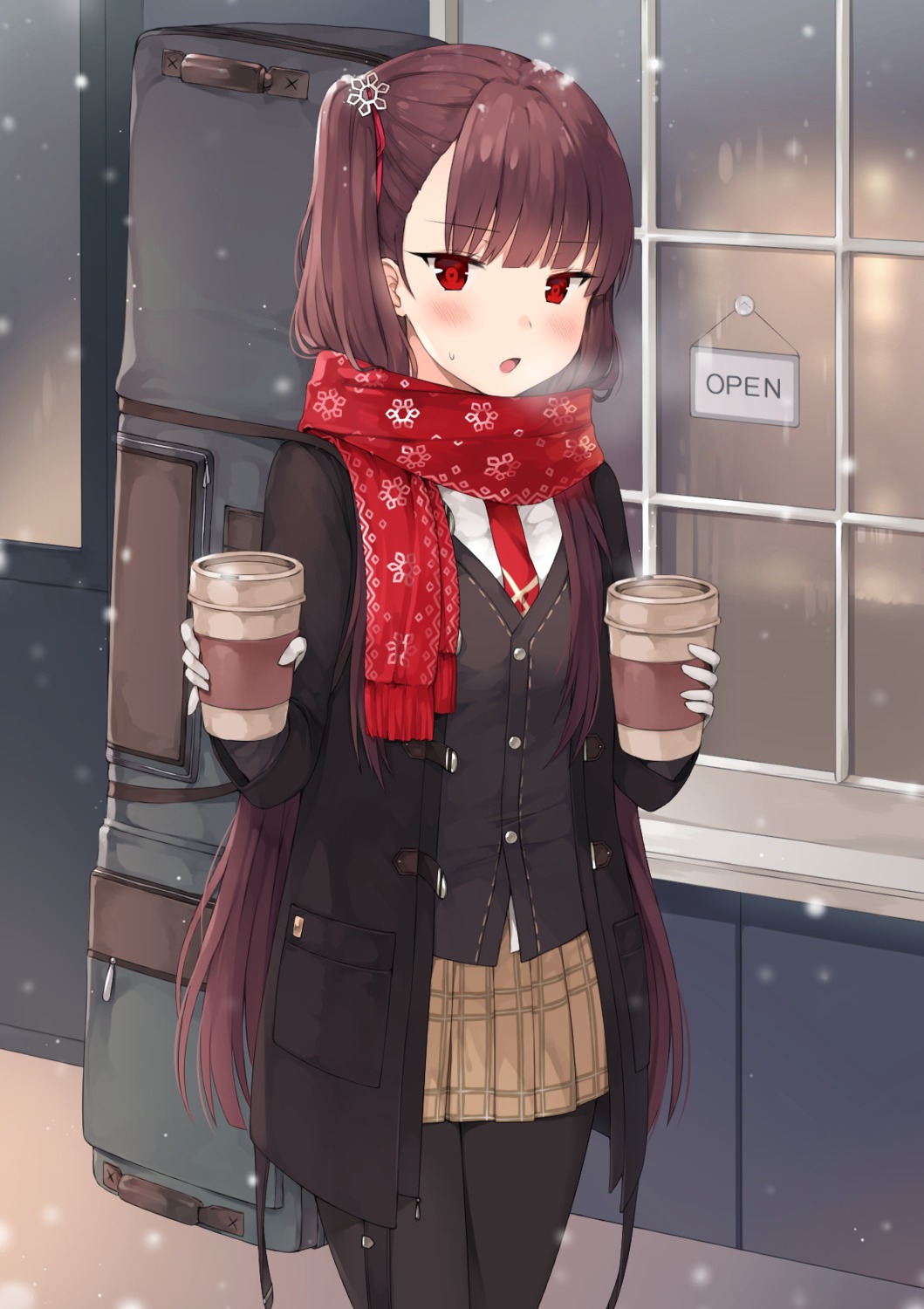 canape, girls_frontline, pantyhose, seifuku, wa2000_(girls_frontline)