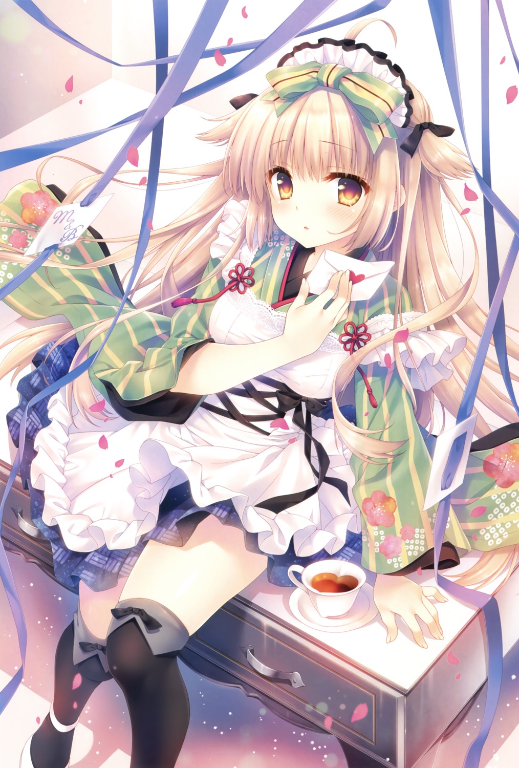kisuika-chan, maid, melonbooks, melongirls, tatekawa_mako, thighhighs, wa_maid