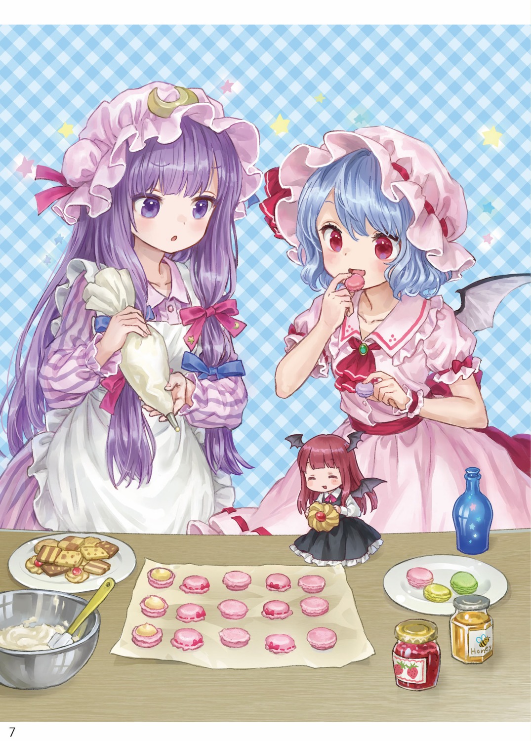 ama-tou, chibi, koakuma, patchouli_knowledge, remilia_scarlet, touhou, wings