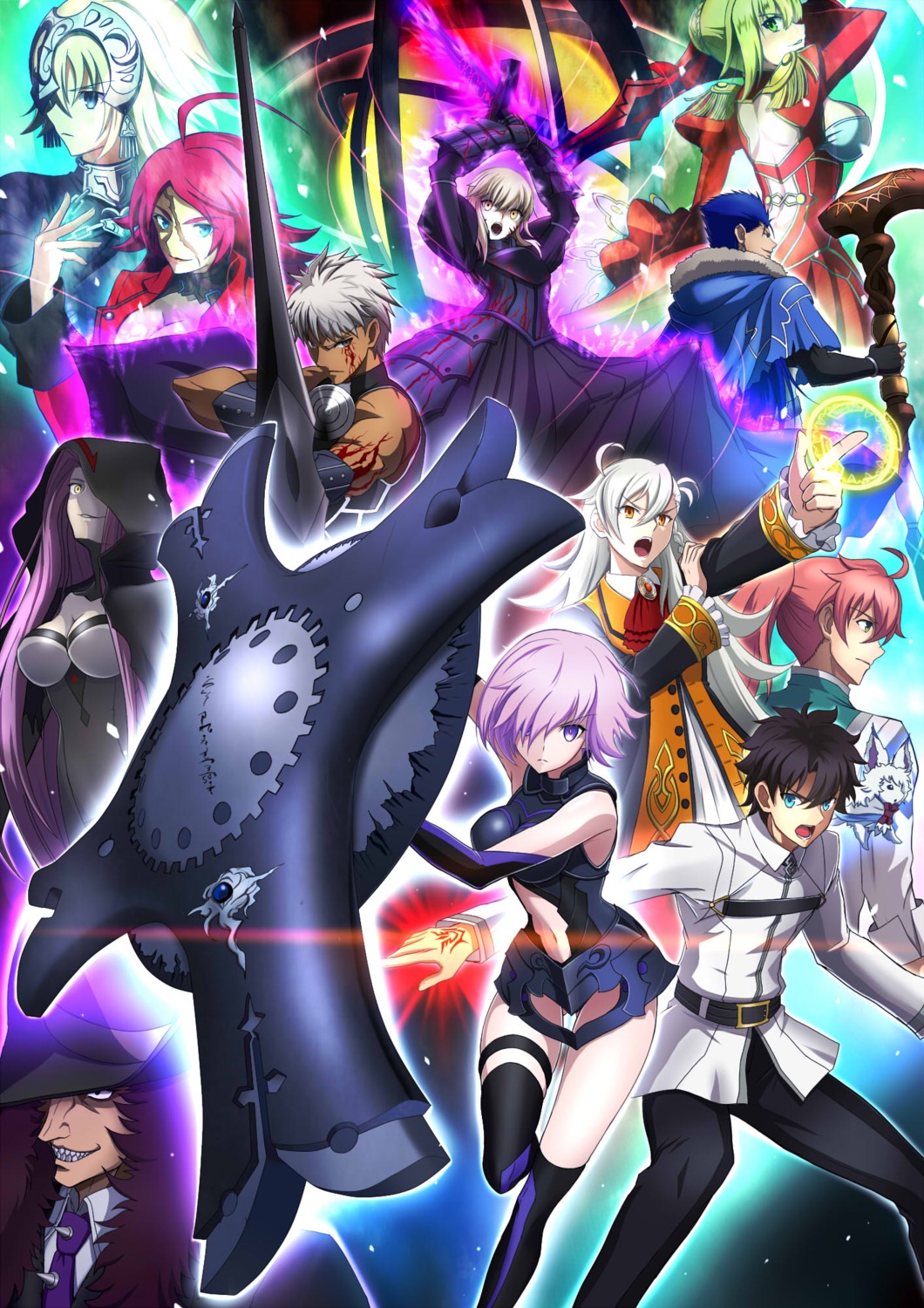 archer, armor, artoria_pendragon_(fate), artoria_pendragon_alter_(fate), cath_palug_(fate), cleavage, cu_chulainn_(fate), dress