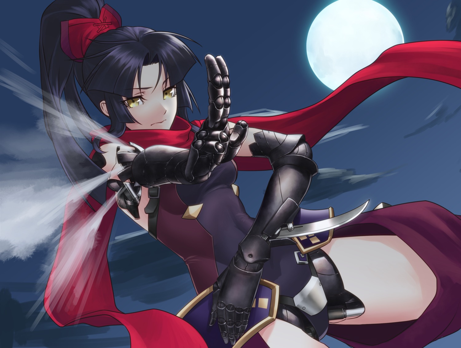 armor, fate/grand_order, hikichi_sakuya, katou_danzou_(fate), leotard, weapon