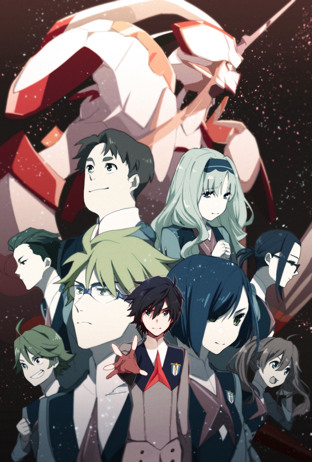 @con_potata, darling_in_the_franxx, futoshi_(darling_in_the_franxx), gorou_(darling_in_the_franxx), hiro_(darling_in_the_franxx), ichigo_(darling_in_the_franxx), ikuno_(darling_in_the_franxx), kokoro_(darling_in_the_franxx)