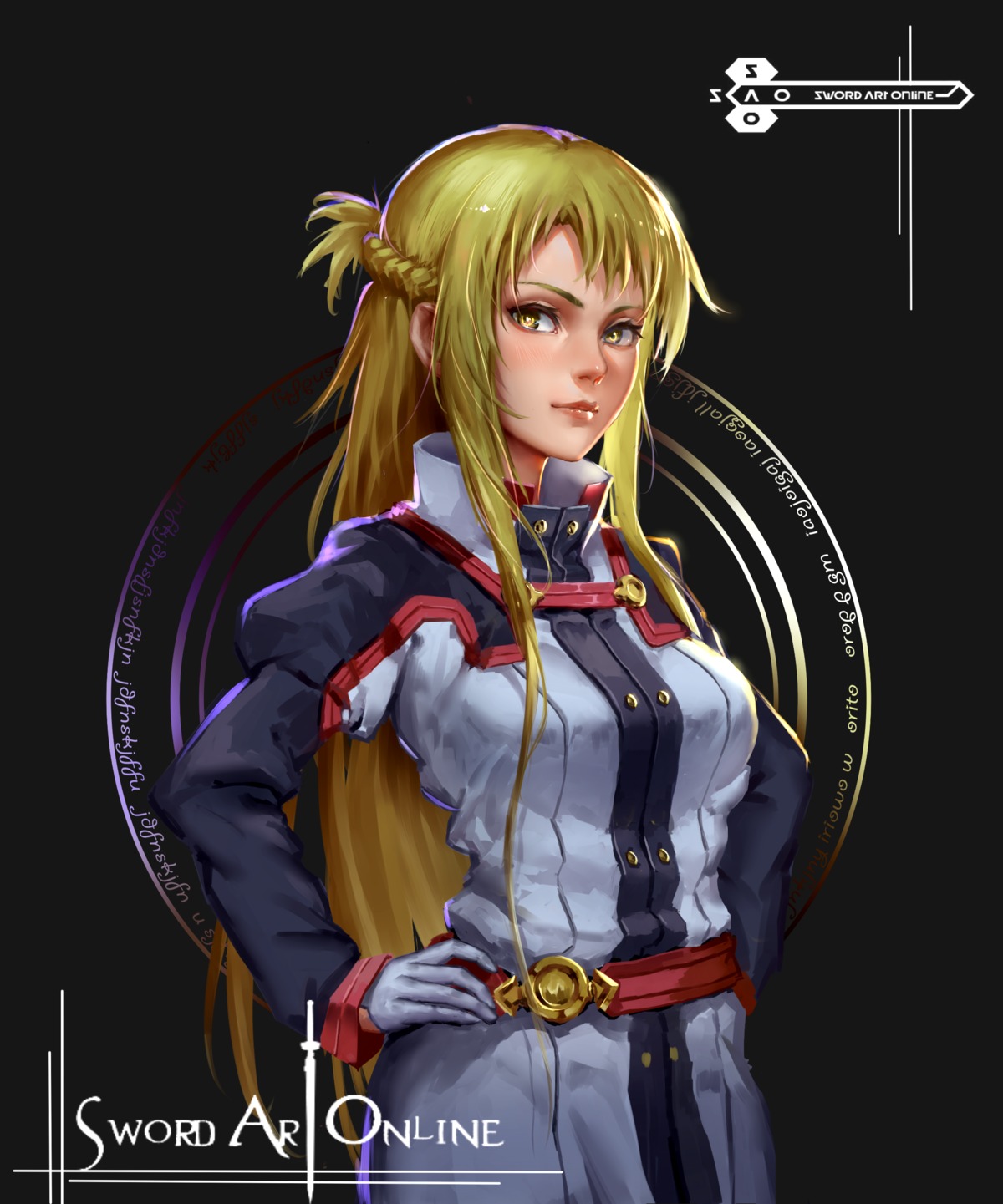 asuna_(sword_art_online), pauld, sword_art_online, sword_art_online_ordinal_scale, uniform