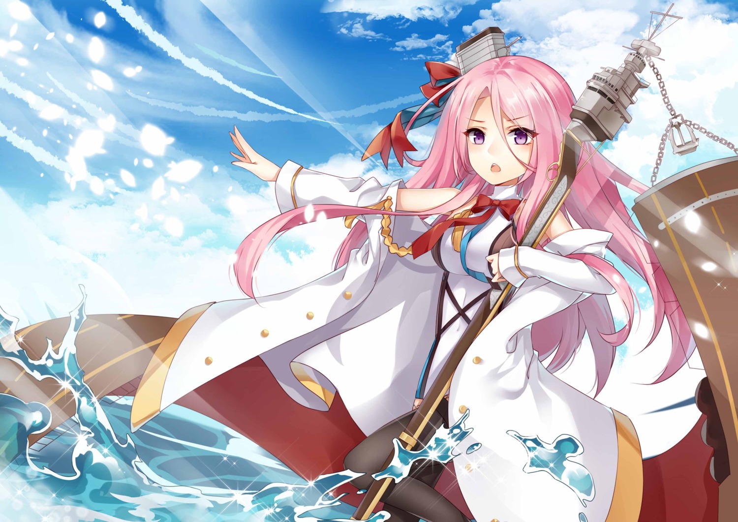 azur_lane, lexington_(azur_lane), thighhighs, yuu_li_(glass)