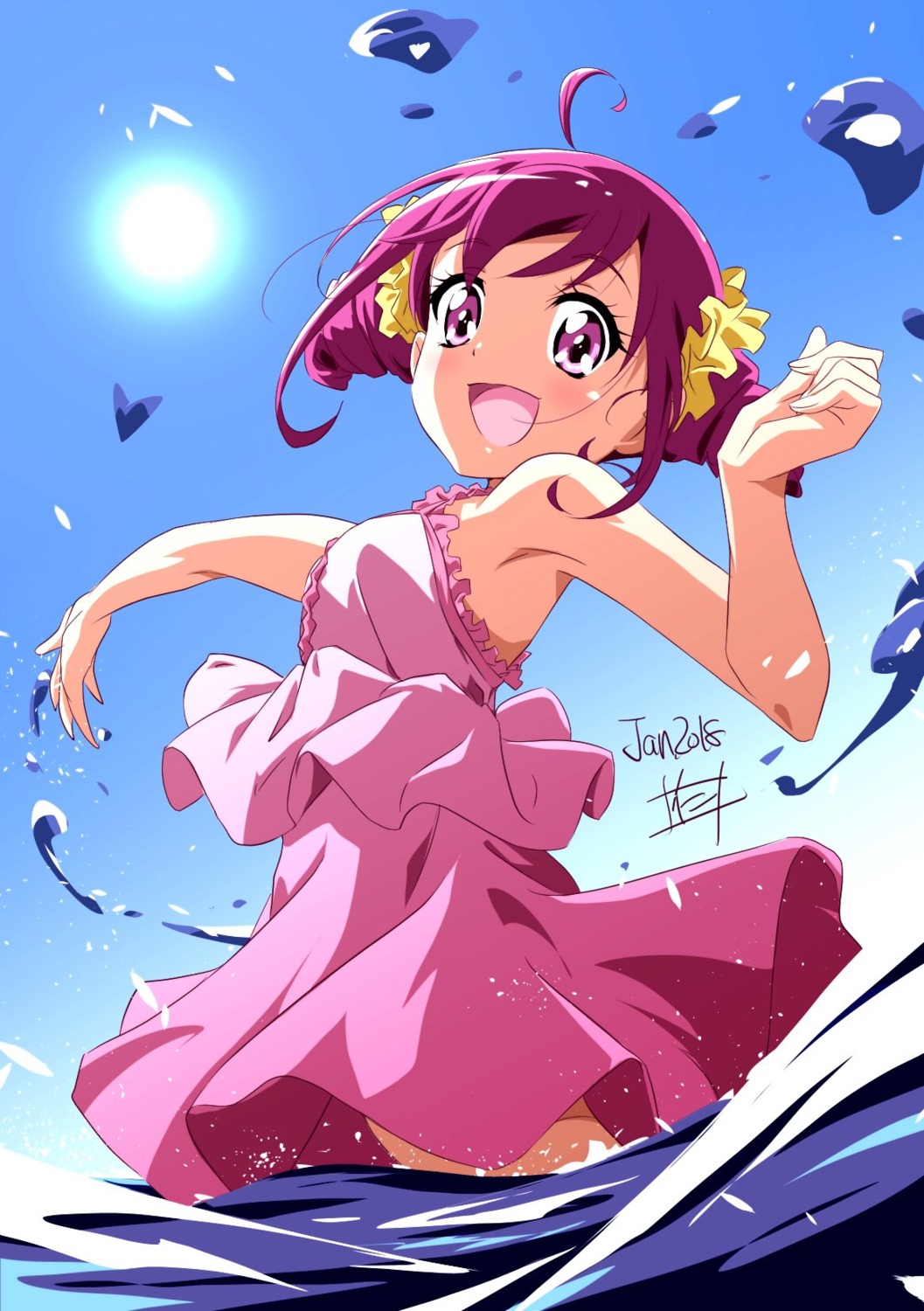 dress, hoshizora_miyuki, nii_manabu, precure, smile_precure!, wet
