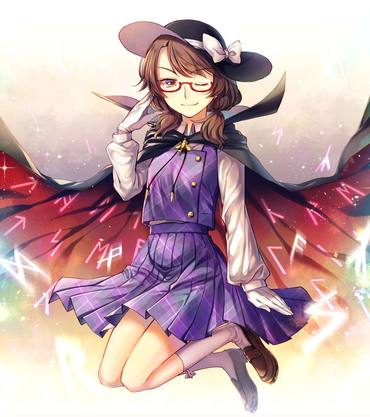 kaede_(mmkeyy), megane, touhou, usami_sumireko