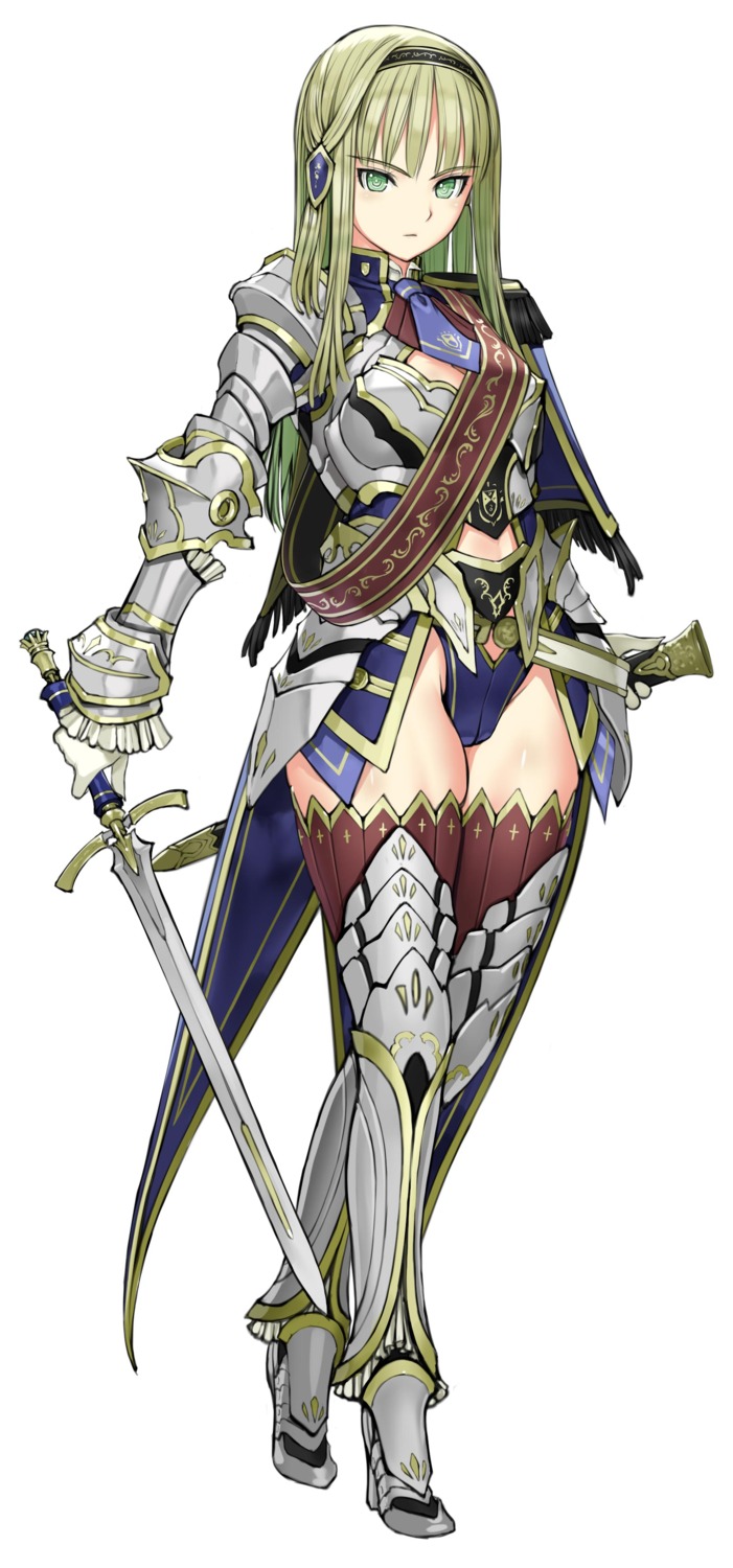 armor, ellis_onett, heels, isekai_supermarket_wo_keiei_shimasu_~shoukan_hime_to_tenchou_dairi~, nakabayashi_reimei, pantsu, sword, thighhighs