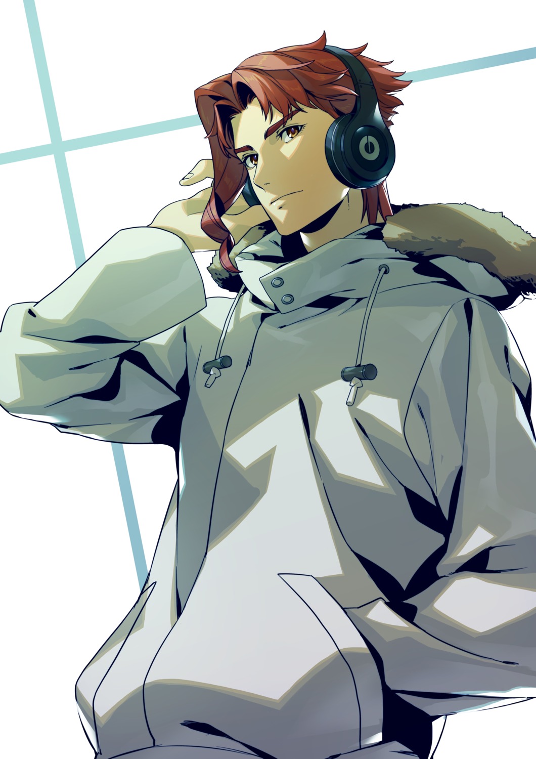 headphones, jojo_no_kimyou_na_bouken, jojo_no_kimyou_na_bouken_part_3:_stardust_crusaders, kakyouin_noriaki, kotatsu_(g-rough), male