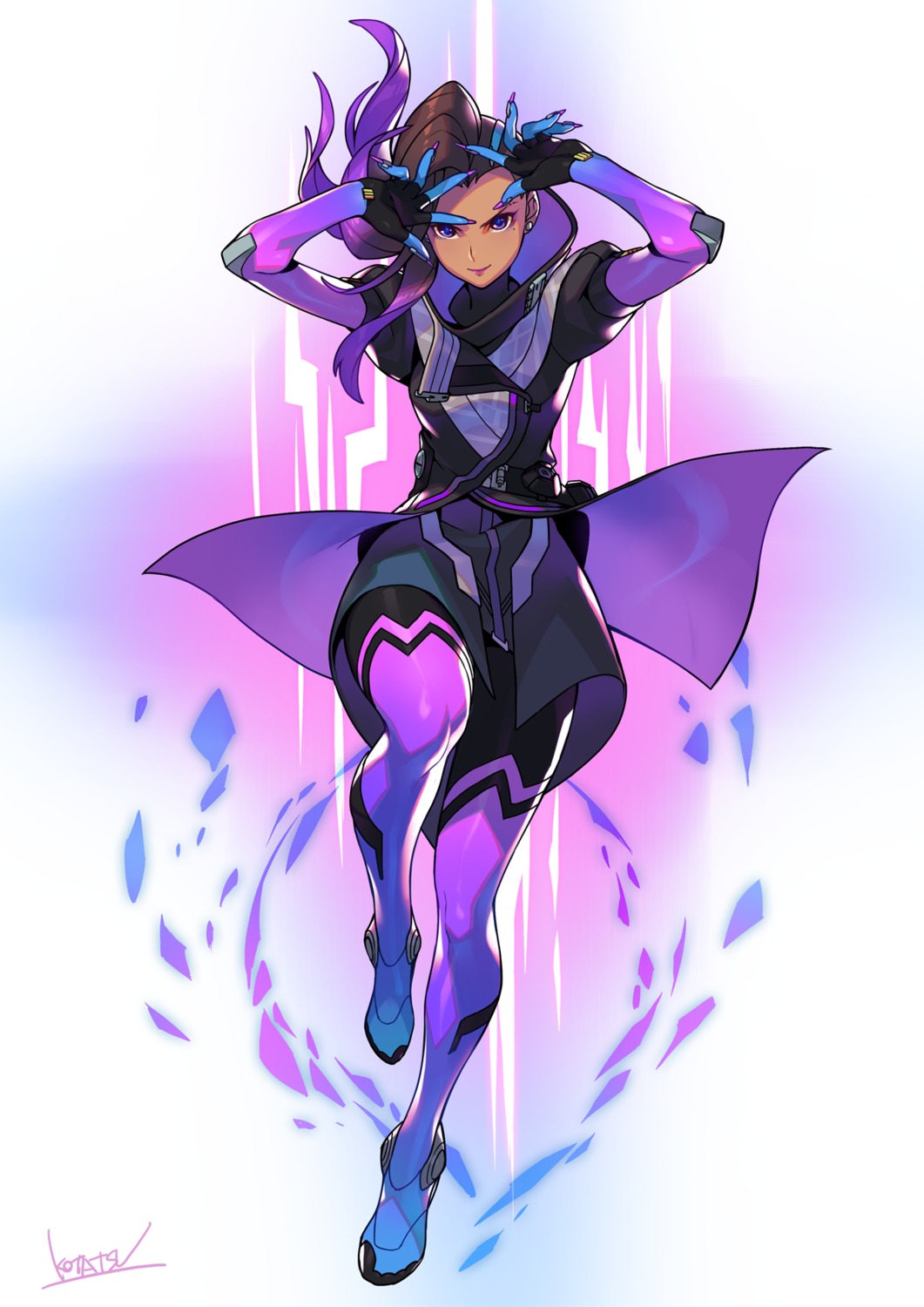 bodysuit, kotatsu_(g-rough), overwatch, sombra
