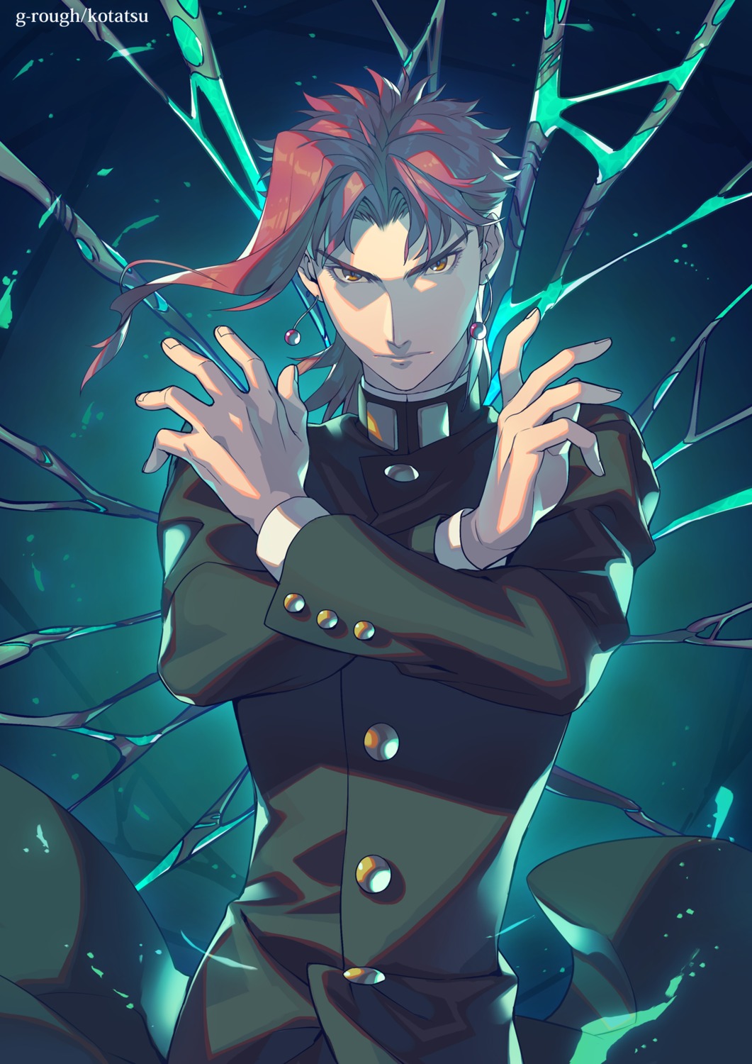 jojo_no_kimyou_na_bouken, jojo_no_kimyou_na_bouken_part_3:_stardust_crusaders, kakyouin_noriaki, kotatsu_(g-rough), male