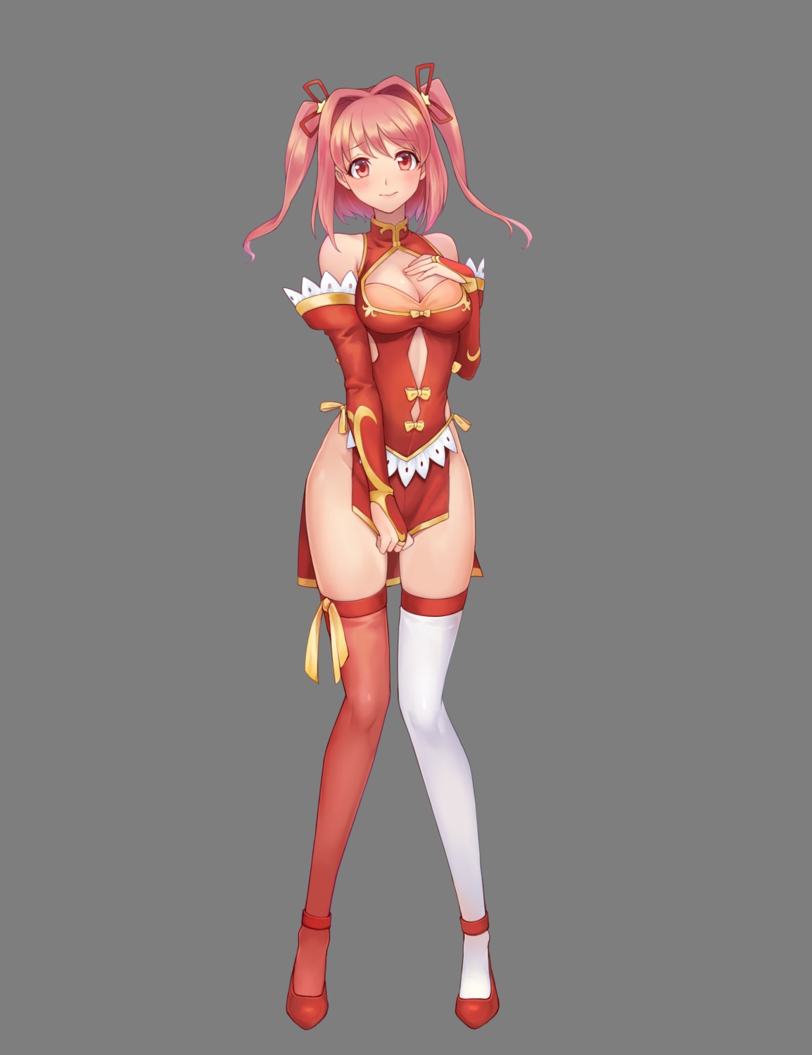 breast_hold, chinadress, cleavage, hoshikawa_hikayu, lunapri, re:creators, tagme, thighhighs
