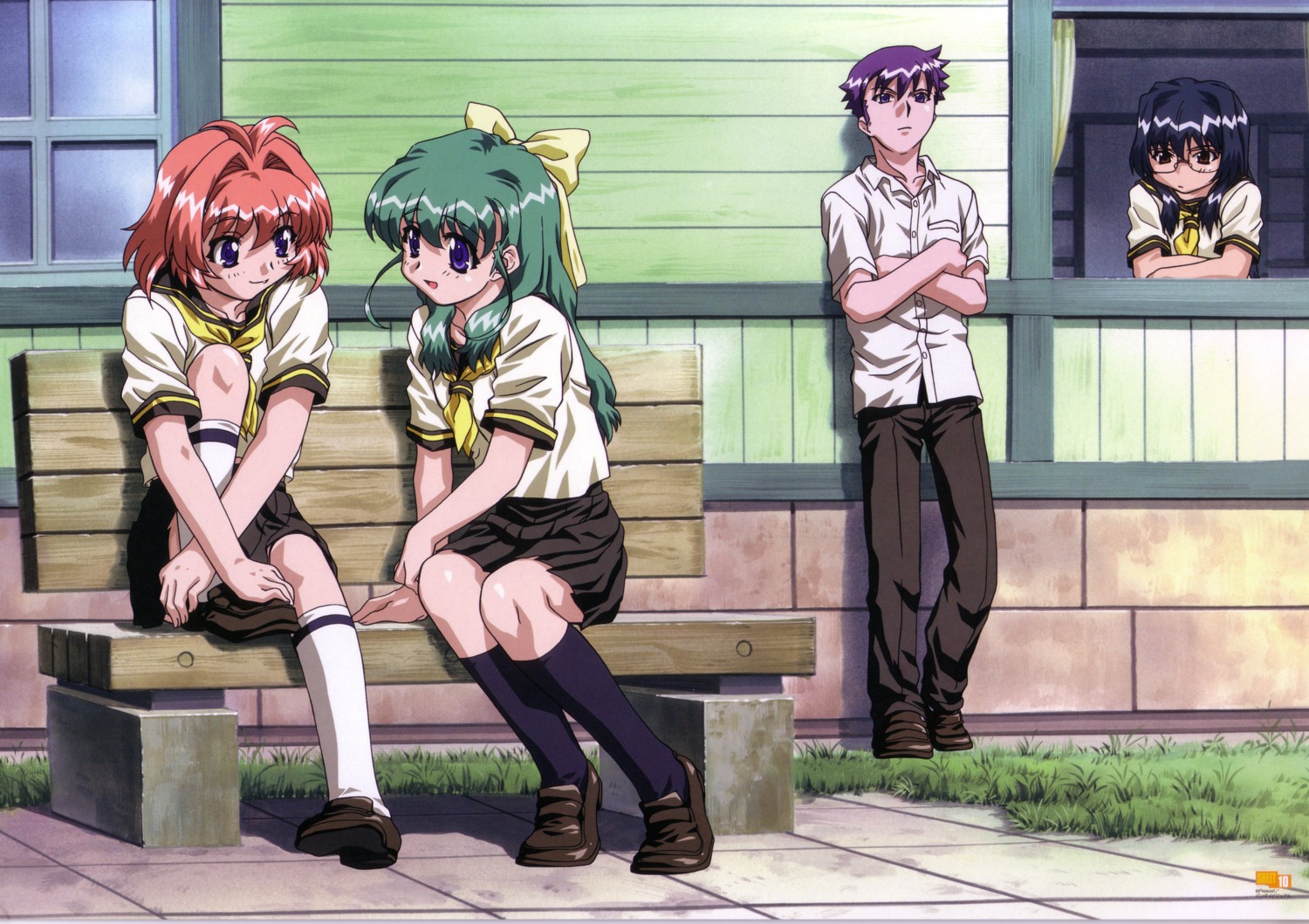 kamishiro_maiku, miyafuji_miina, onegai_twins, onodera_karen, seifuku