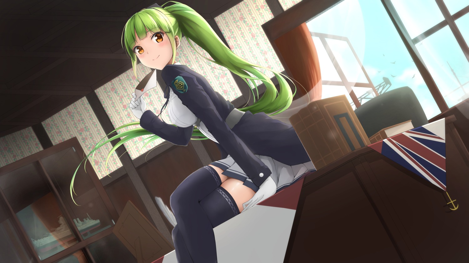 azur_lane, raidensan, shropshire_(azur_lane), thighhighs, uniform