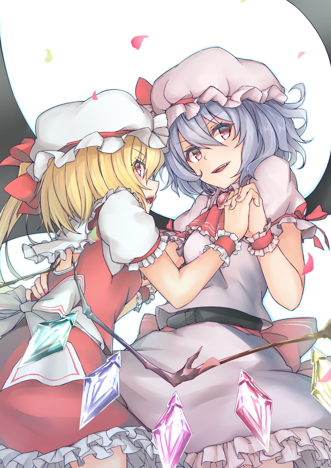 azuhira, flandre_scarlet, remilia_scarlet, touhou, wings