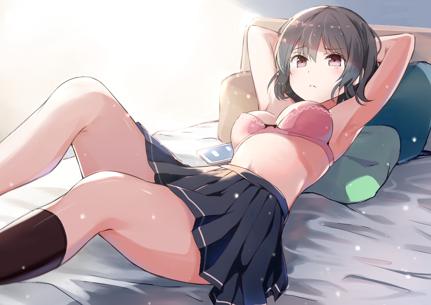 bra, cleavage, kooan, seifuku