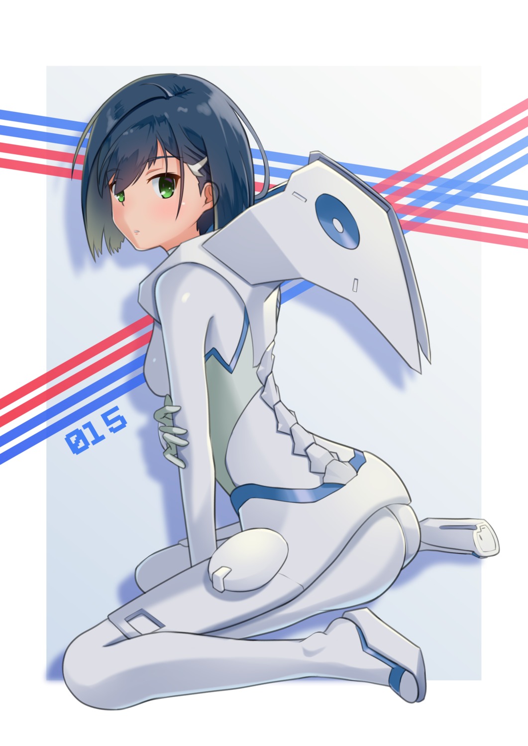 ass, bodysuit, darling_in_the_franxx, ichigo_(darling_in_the_franxx), nraib, wings