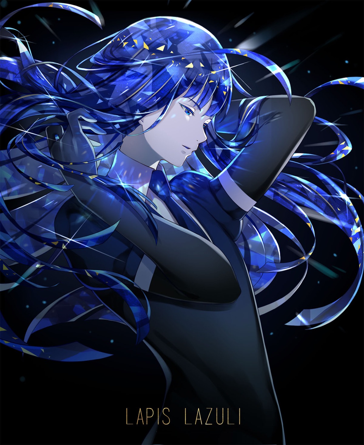 houseki_no_kuni, kiyo_(chaoschyan), lapis_lazuli_(houseki_no_kuni)