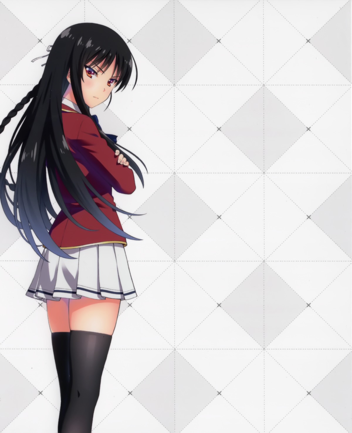 horikita_suzune, morita_kazuaki, seifuku, thighhighs, youkoso_jitsuryoku_shijou_shugi_no_kyoushitsu_e