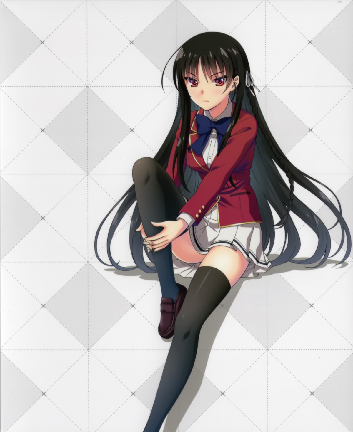 horikita_suzune, morita_kazuaki, seifuku, thighhighs, youkoso_jitsuryoku_shijou_shugi_no_kyoushitsu_e