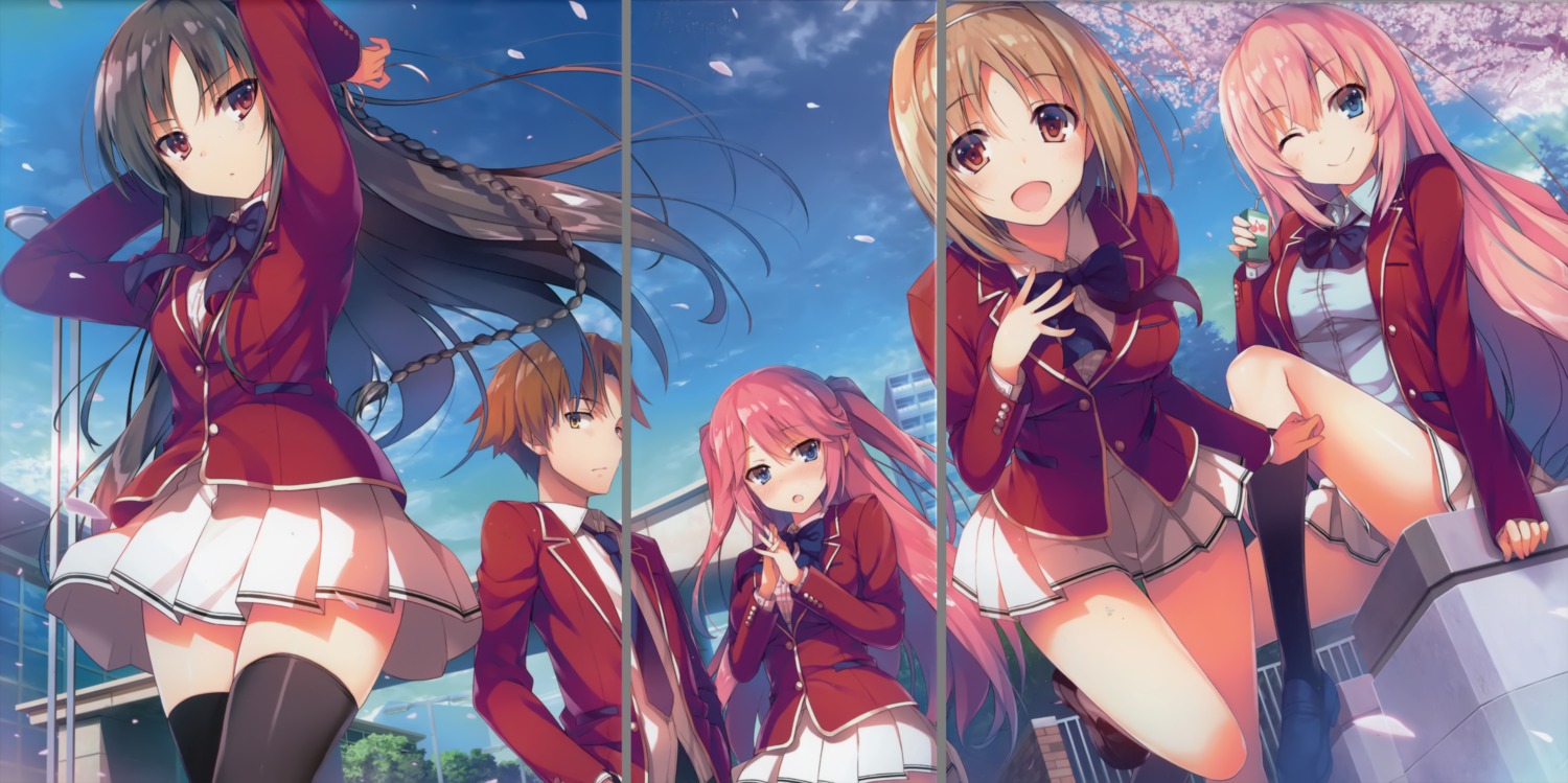 ayanokouji_kiyotaka, fixme, gap, horikita_suzune, ichinose_honami, kushida_kikyou, sakura_airi, seifuku
