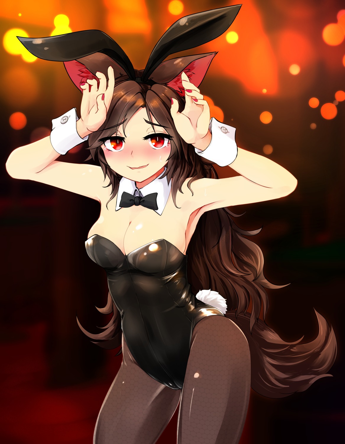 animal_ears, bunny_ears, bunny_girl, imaizumi_kagerou, nama_shirasu, pantyhose, tail, touhou