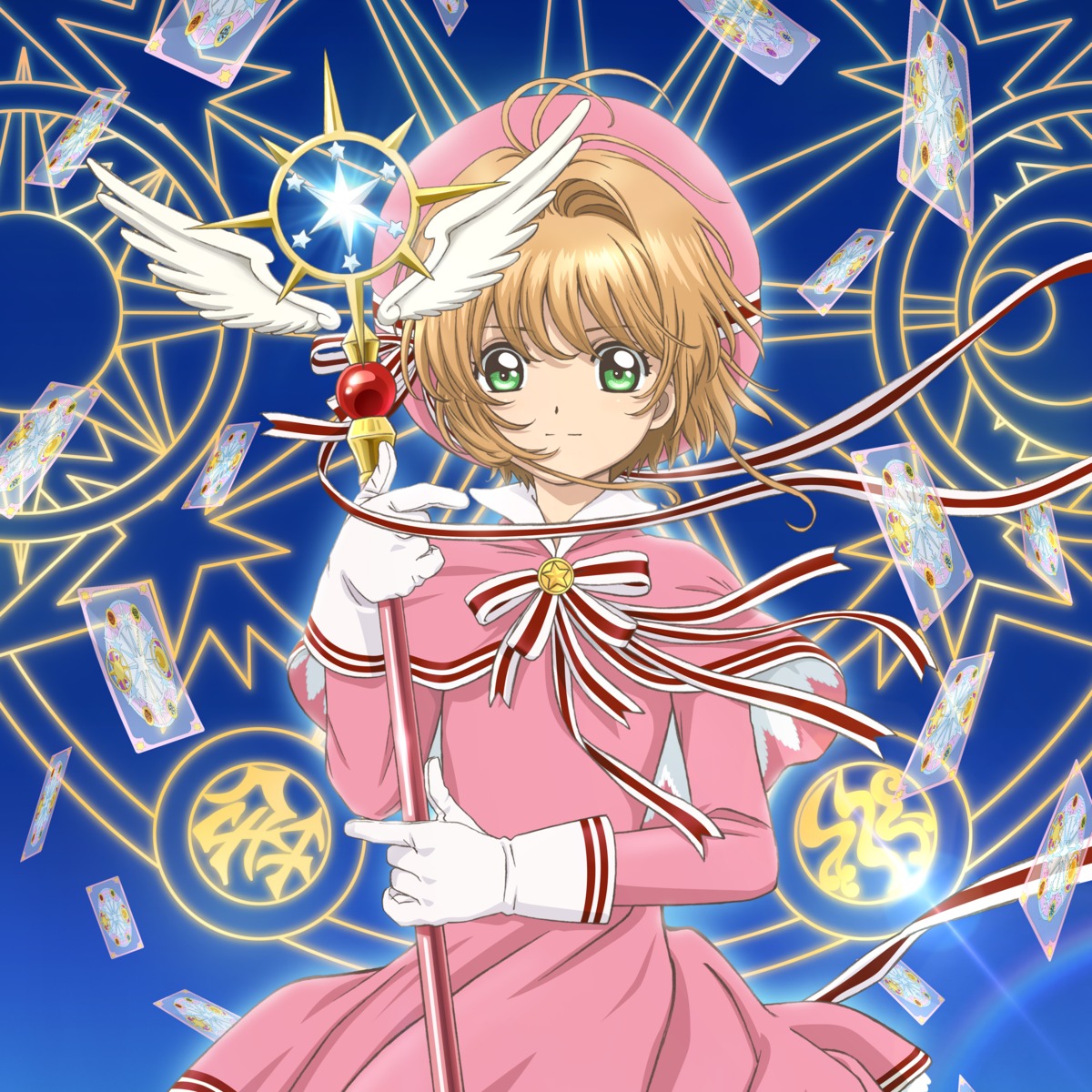 card_captor_sakura, dress, hamada_kunihiko, kinomoto_sakura, weapon