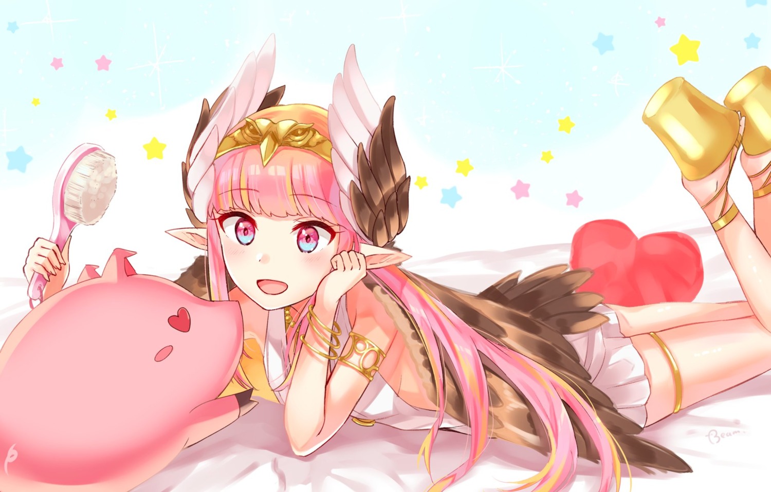 circe, fate/grand_order, garter, hiyoko_biimu, pointy_ears, wings