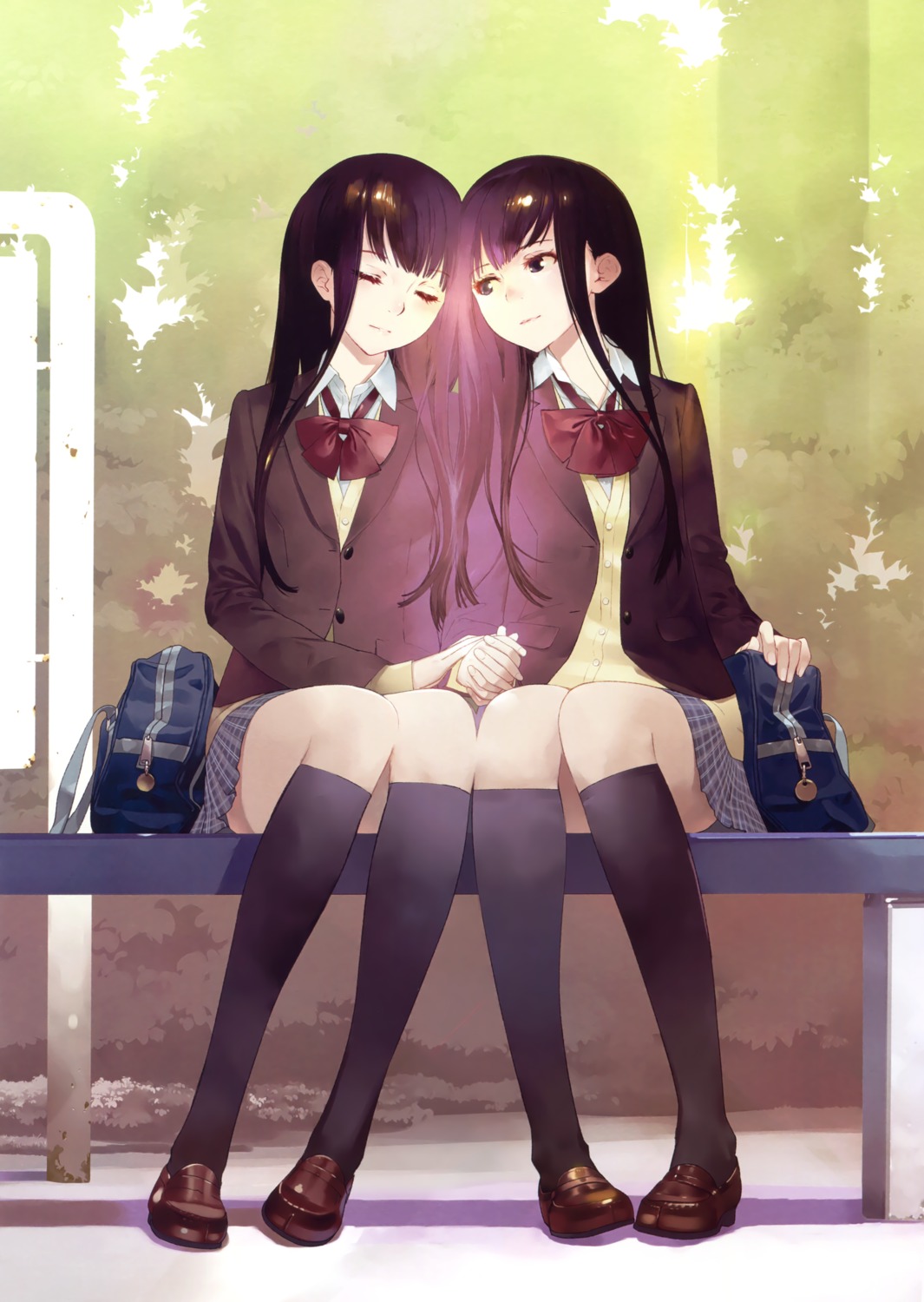 okazaki_takeshi, seifuku, yuri