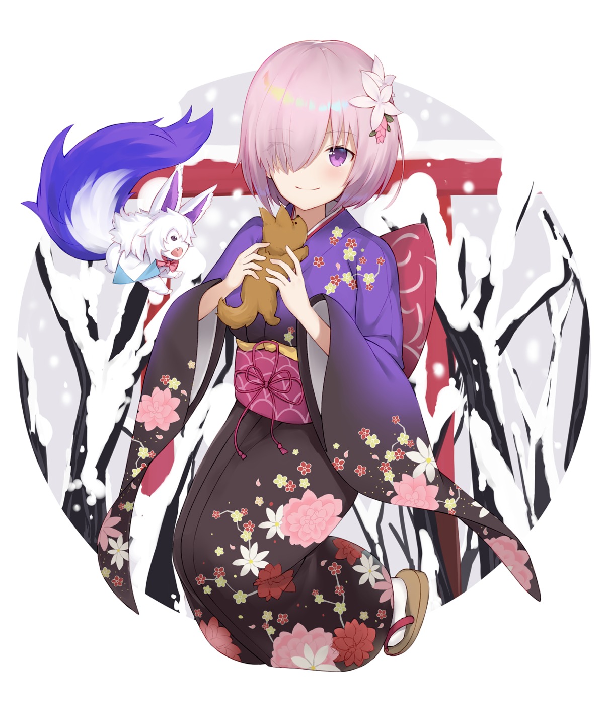 fate/grand_order, kimono, mash_kyrielight, yukarite