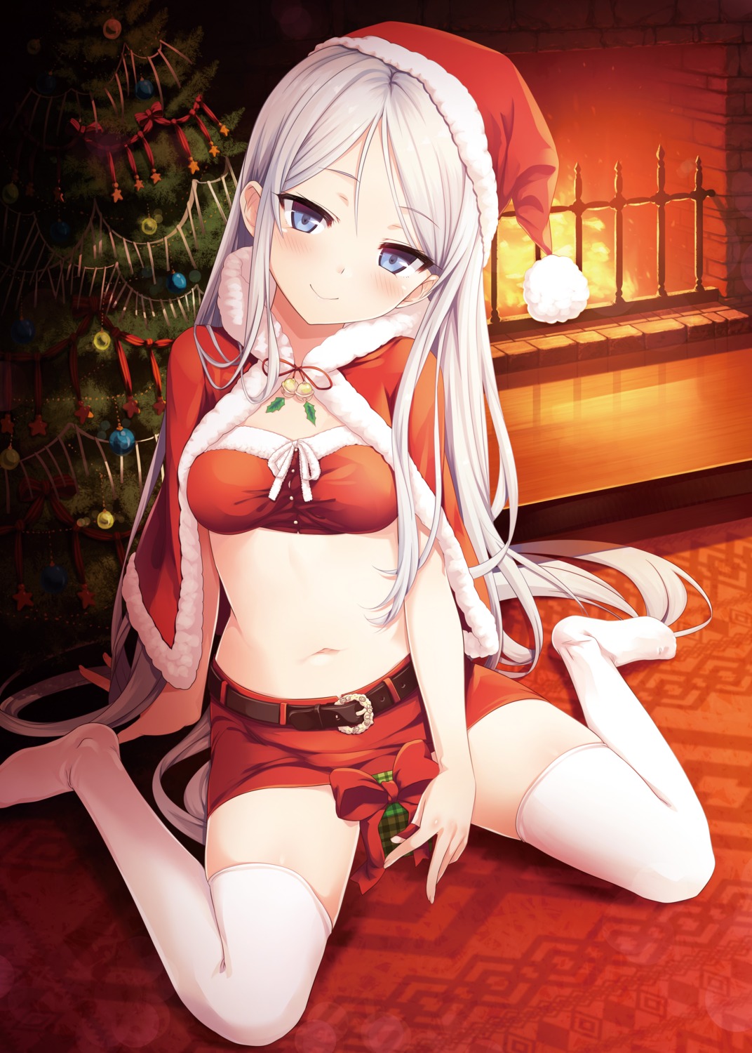 christmas, cura, digital_version, houshou_kisaki, lose, maitetsu, thighhighs