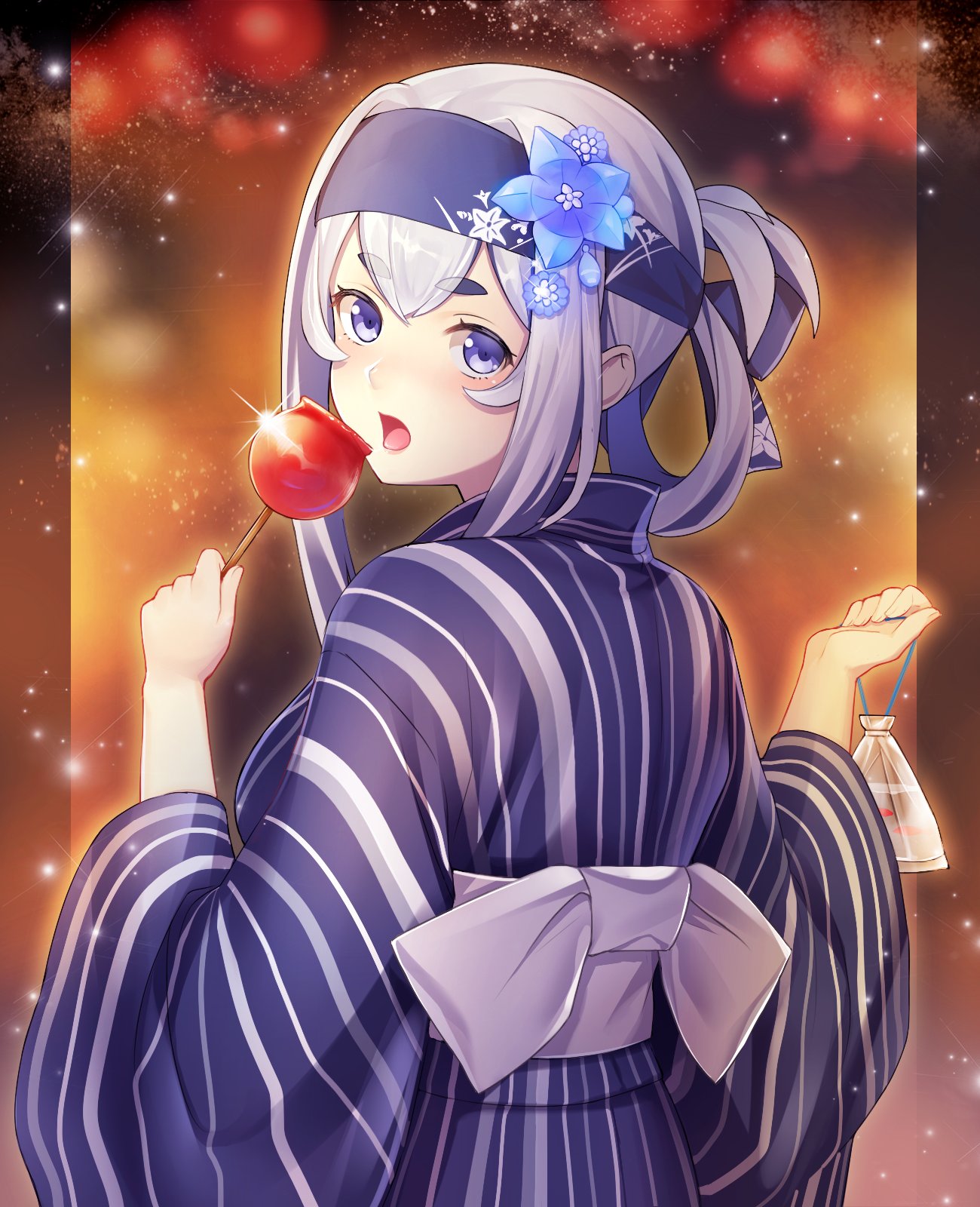 kamoi_(kancolle), kantai_collection, pantsu_majirou, yukata