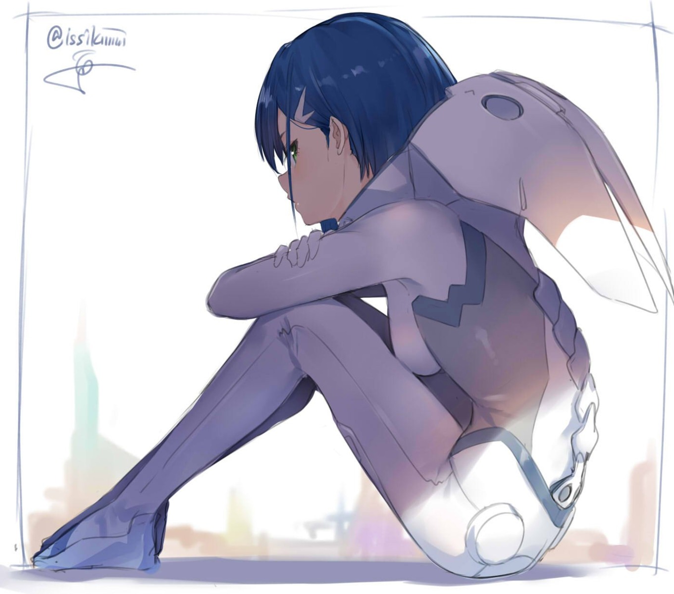 bodysuit, darling_in_the_franxx, ichigo_(darling_in_the_franxx), isshiki_(ffmania7), wings