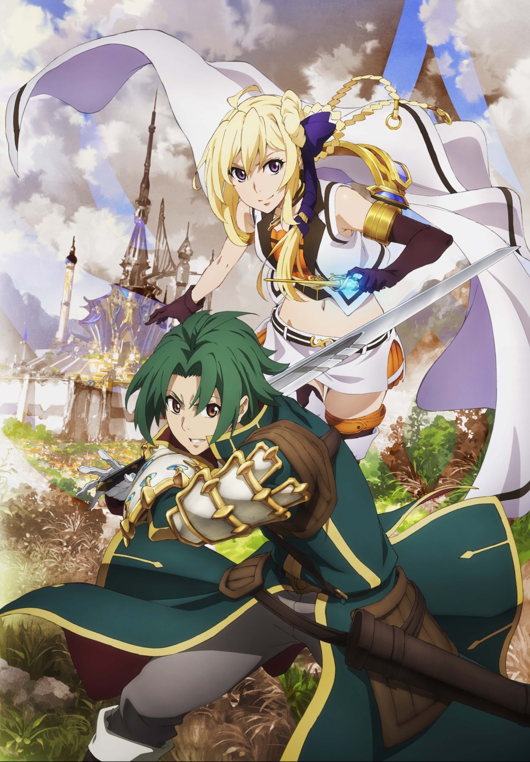 armor, grancrest_senki, possible_duplicate, siluca_meletes, sword, theo_cornaro, thighhighs, weapon, yakou_hiroshi