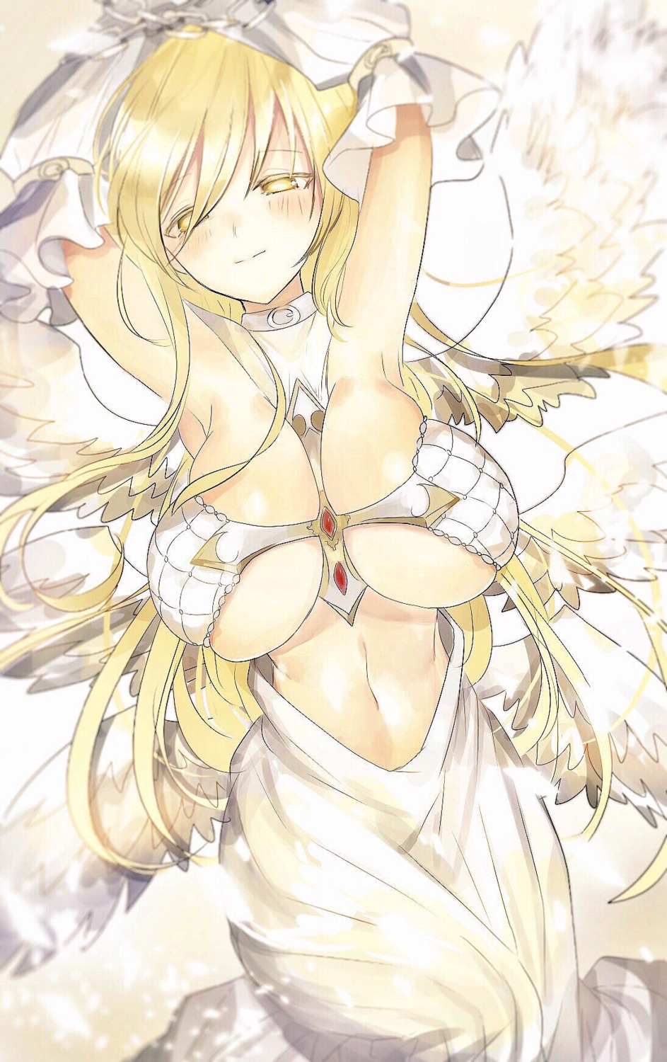 kirie, underboob, wings