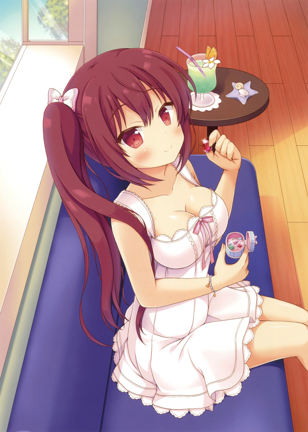 cleavage, dress, kaiware, summer_dress