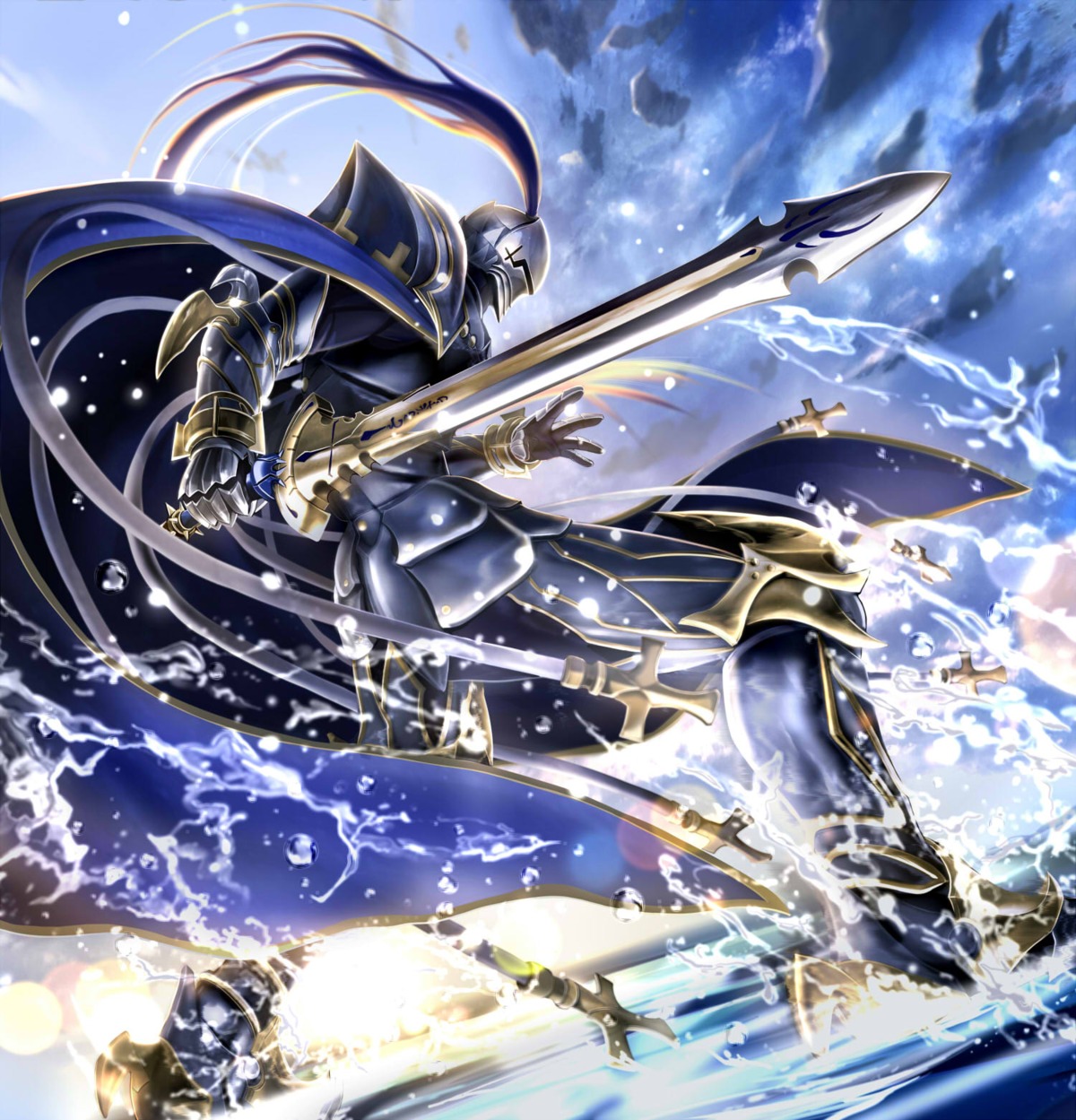 armor, fate/grand_order, fate/stay_night, lancelot_(fate), masukudo_(hamamoto_hikaru), sword