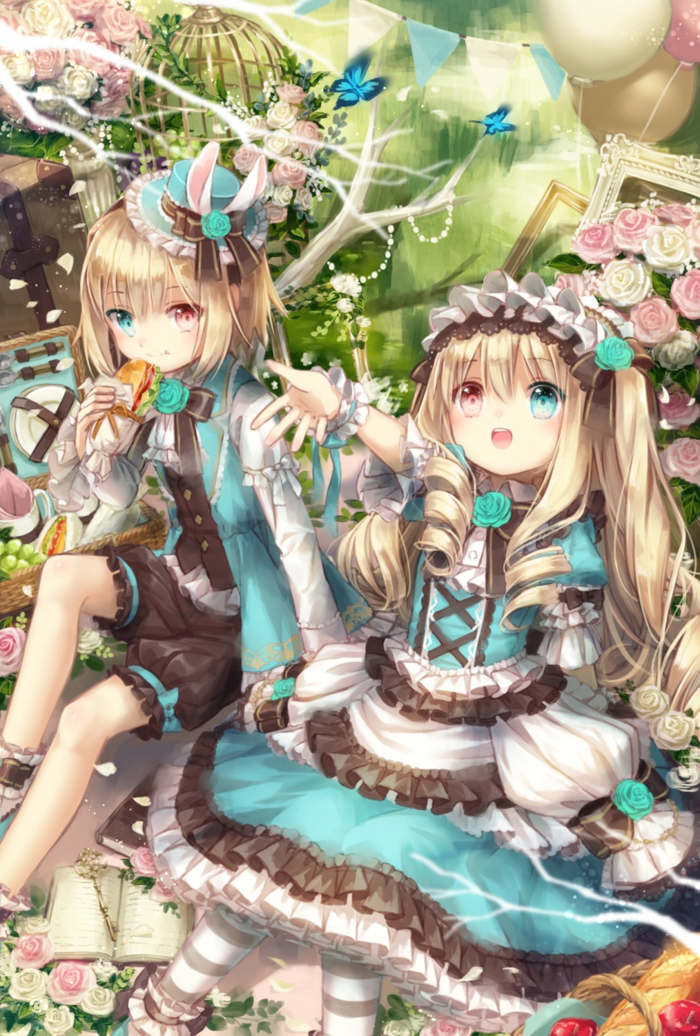 alicia_rose, allen_rose, bloomers, dress, heterochromia, lolita_fashion, yumeichigo_alice