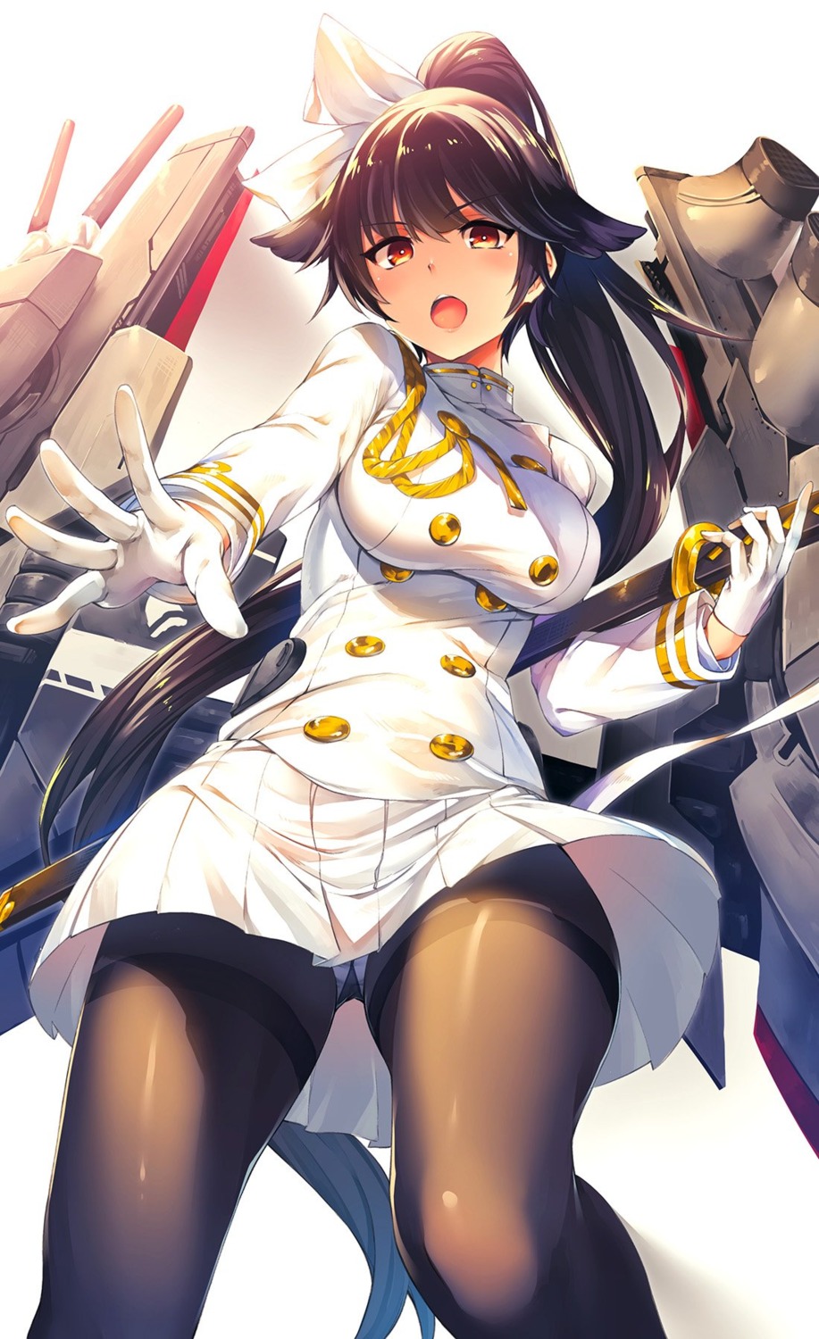akanagi_youto, azur_lane, pantsu, pantyhose, sword, takao_(azur_lane), uniform