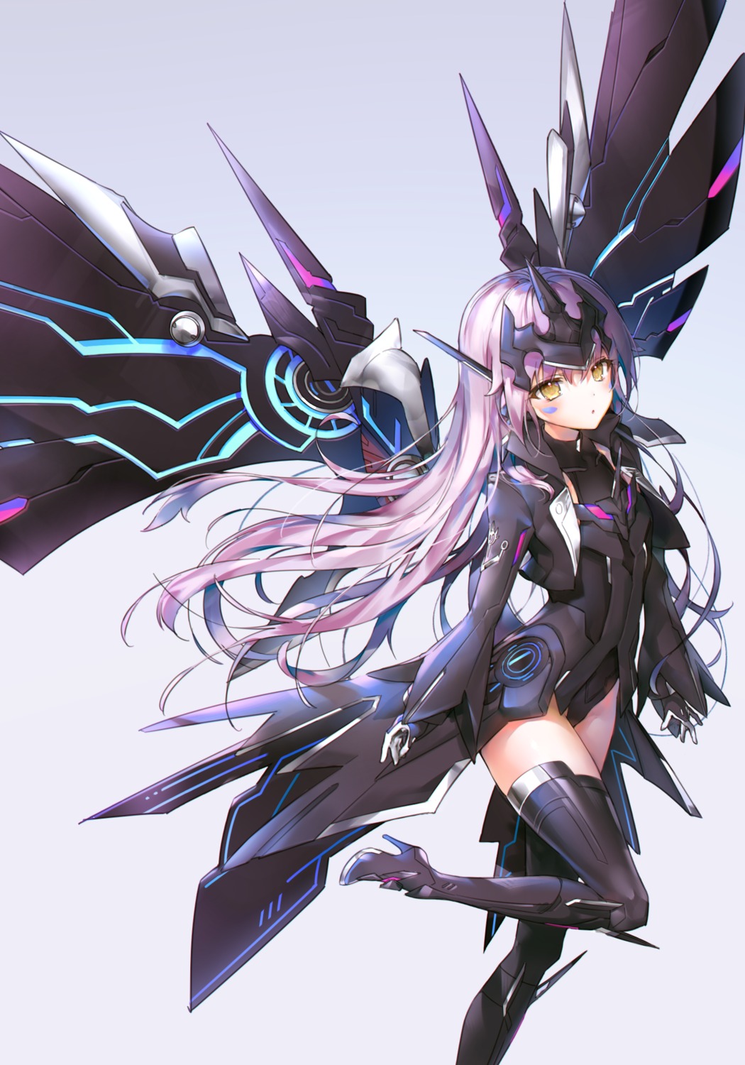 elsword, eve_(elsword), heels, leotard, tanjel, thighhighs, wings